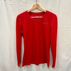 Nike Dri-Fit Long Sleeve – Red / Small